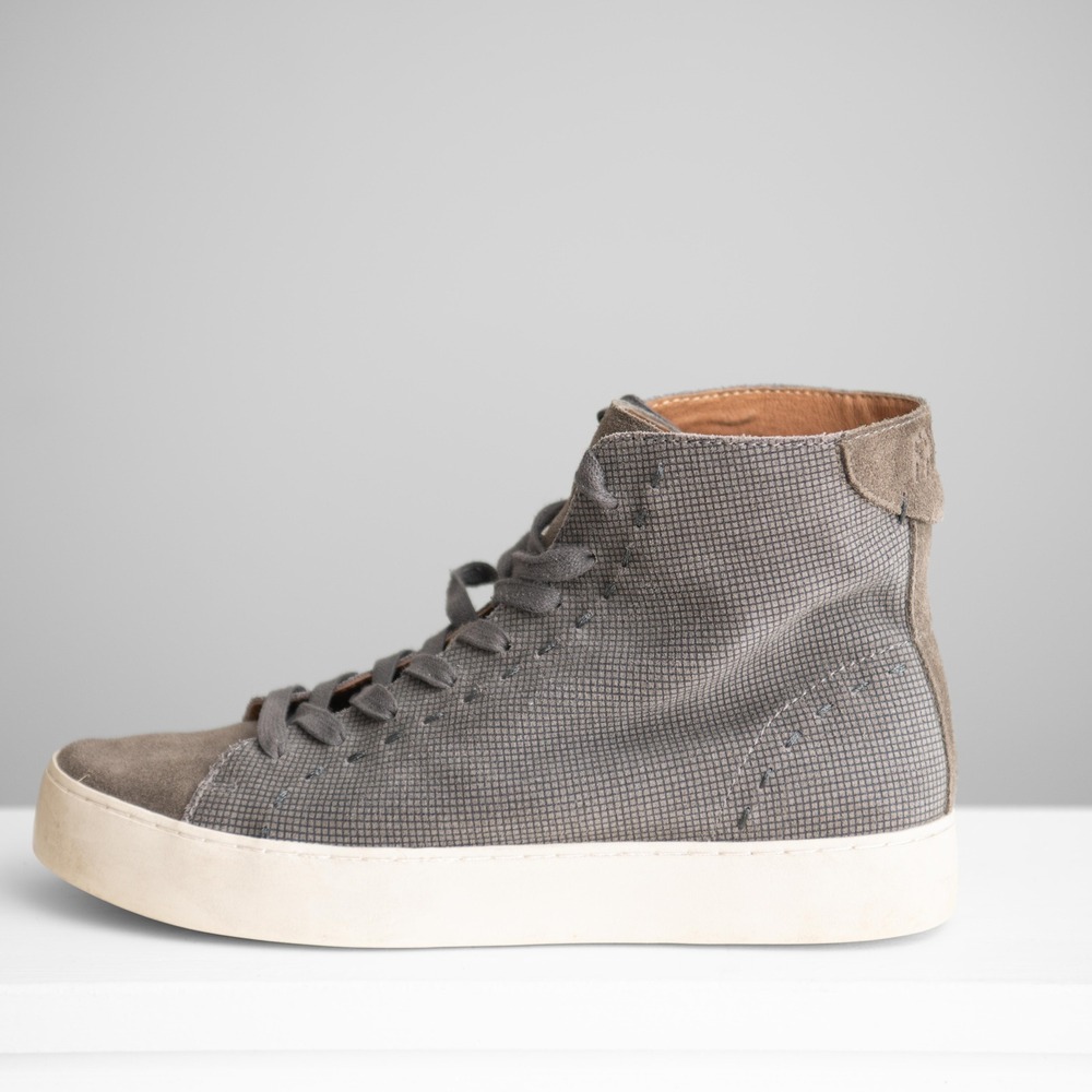 FRYE Suede High Top Sneakers M8/W9.5 Urban Minimalist Earthy Streetwear GorpCore
